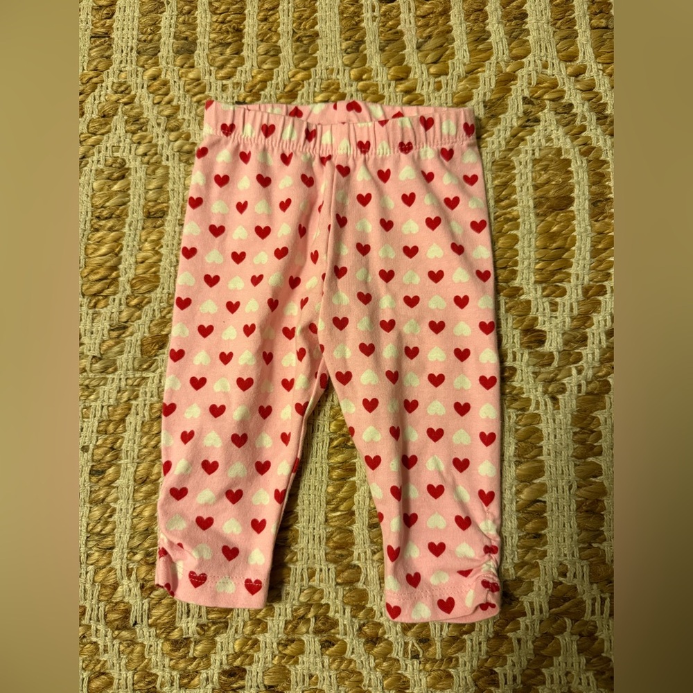 Charming Heart Print Kids Pajama Bottoms